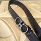 Best Copy Salvatore Ferragamo Stripped Leather Belt All Black (6)_th.jpg